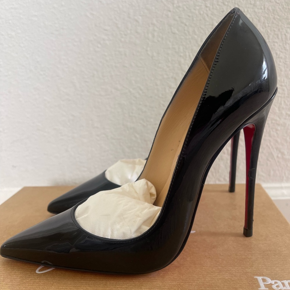 Christian Louboutin Black Patent So Kate